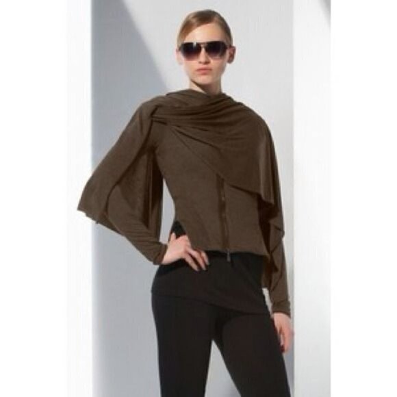 BCBG MAX AZRIA BLACK KNIT SCARF JACKET  SZ SMALL - Picture 2 of 6